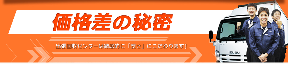 出張回収センターの価格差の秘密